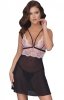 Cottelli czarna koszulka babydoll i stringi